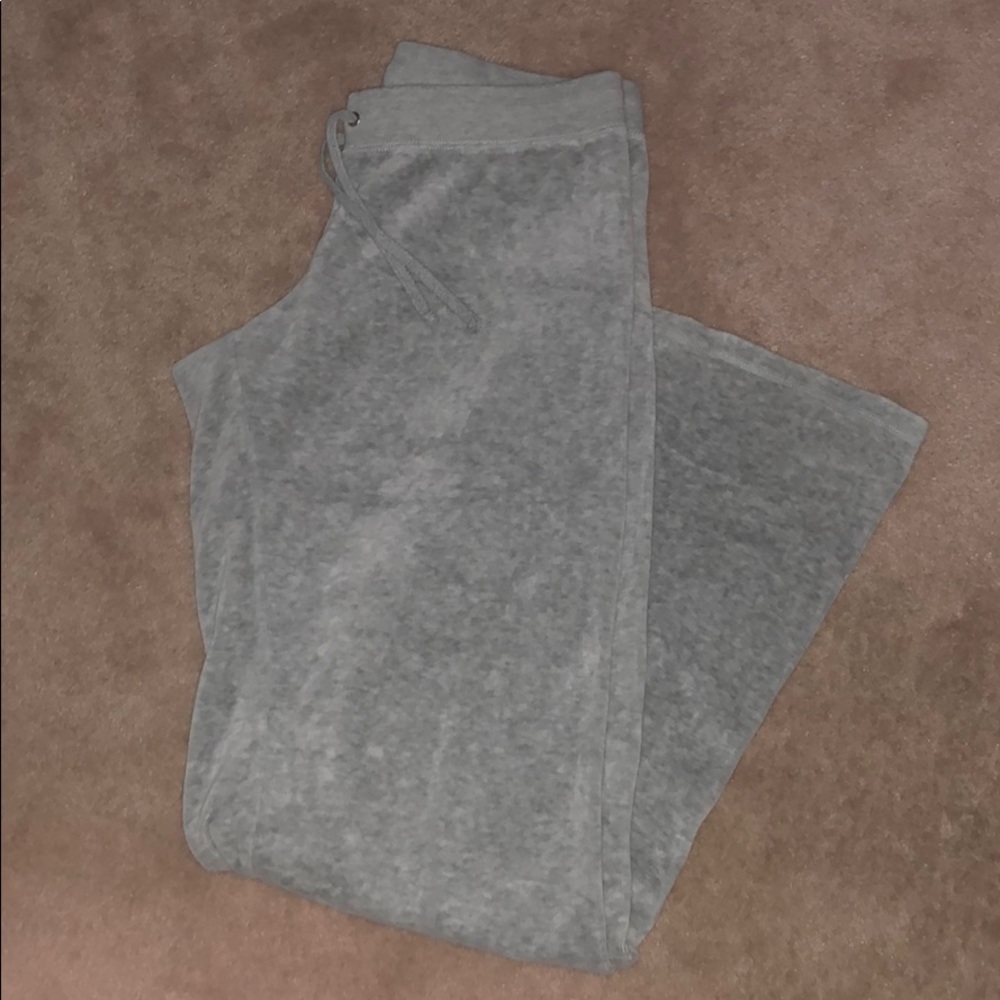 Light grey velour solid juicy pants